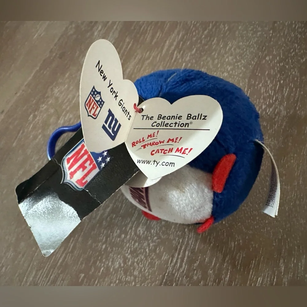 Ty NFL Beanie Ballz Key Clip - New York Giants - NWT